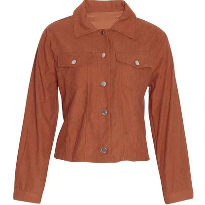 Casual long-sleeve corduroy coat 
