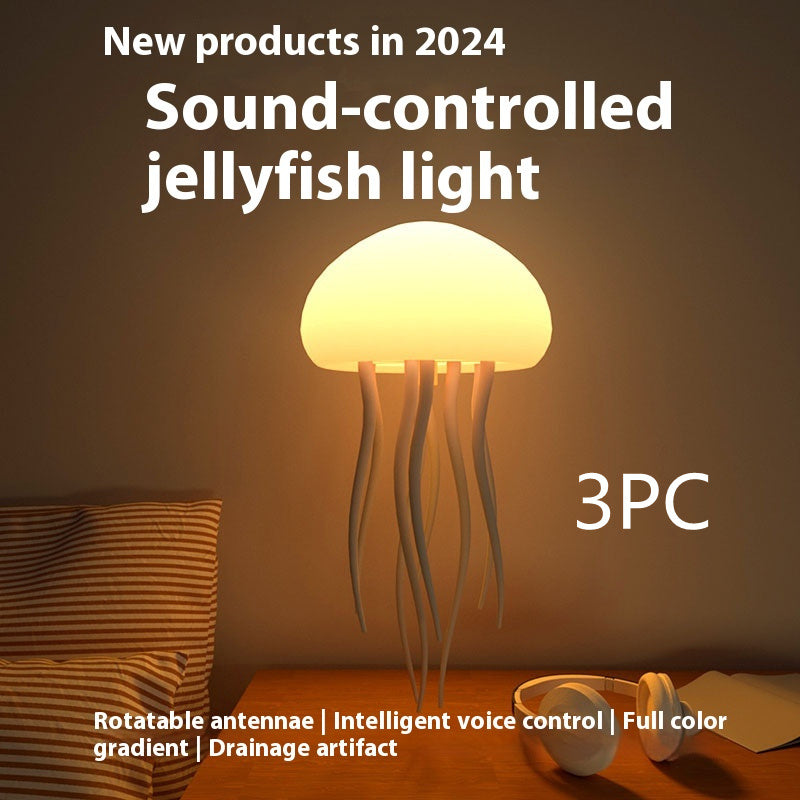 Jellyfish Mood Lamp LED Jellyfish Night Light Portable Jellyfish Lamp Jellyfish Decorations Smart Table Lamp For Bedside Desk - FIFI LONDON