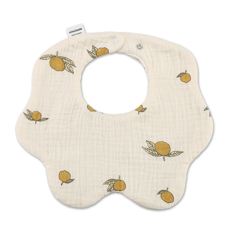 Cotton Simple Newborn Printing Drool Towel - FIFI LONDON