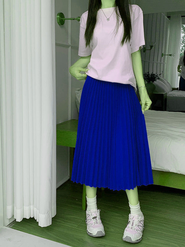 High waist pleated skirt