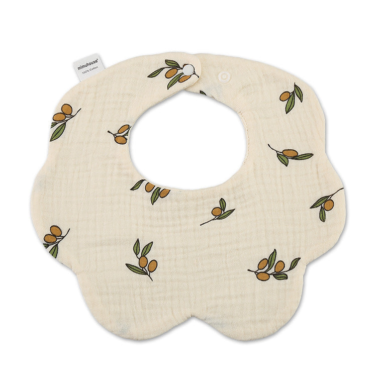 Cotton Simple Newborn Printing Drool Towel - FIFI LONDON
