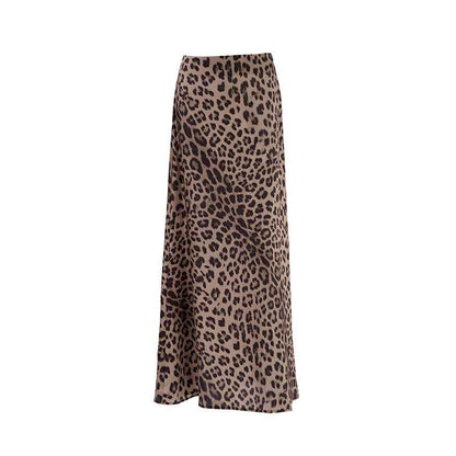 Leopard bodycon maxi skirt