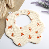 Cotton Simple Newborn Printing Drool Towel - FIFI LONDON