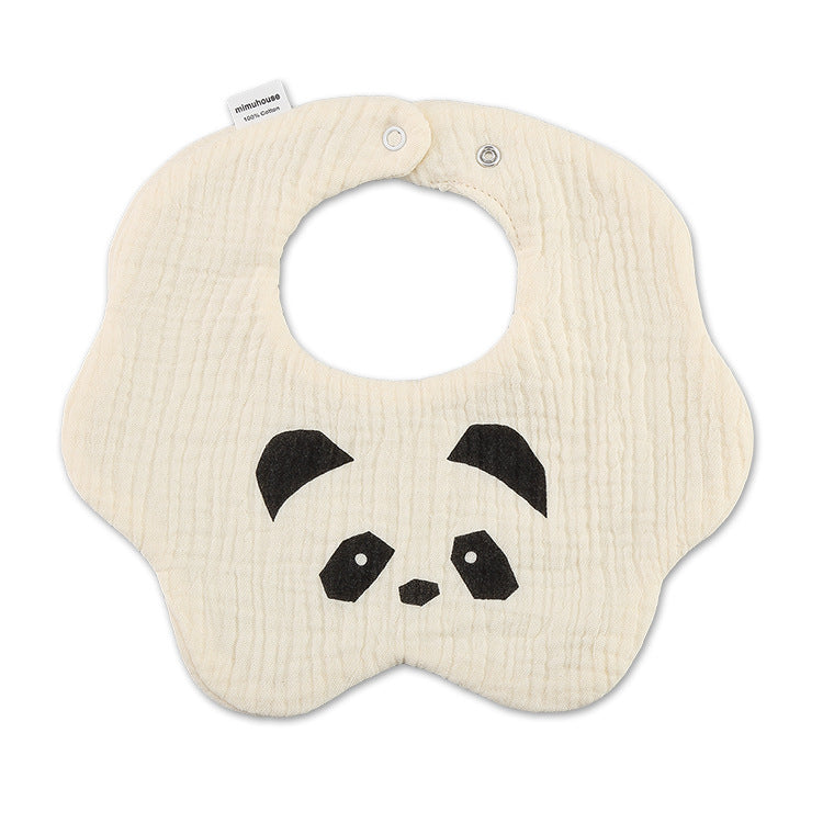 Cotton Simple Newborn Printing Drool Towel - FIFI LONDON