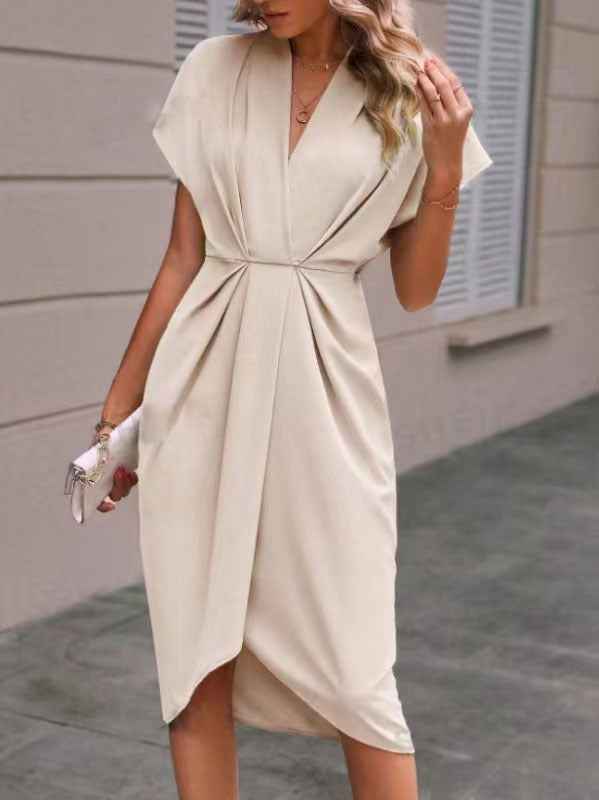 Pleated summer fashion dress