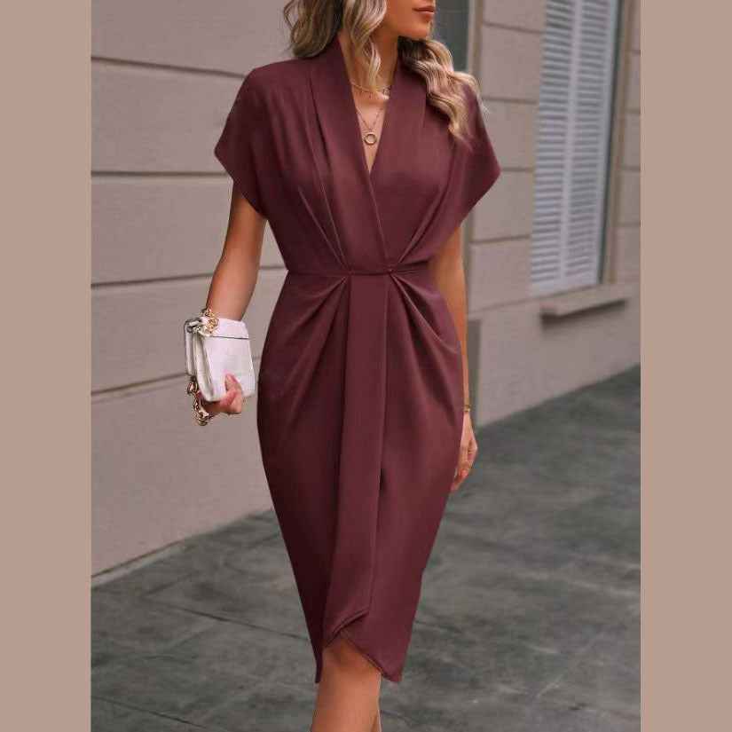 Pleated summer fashion dress