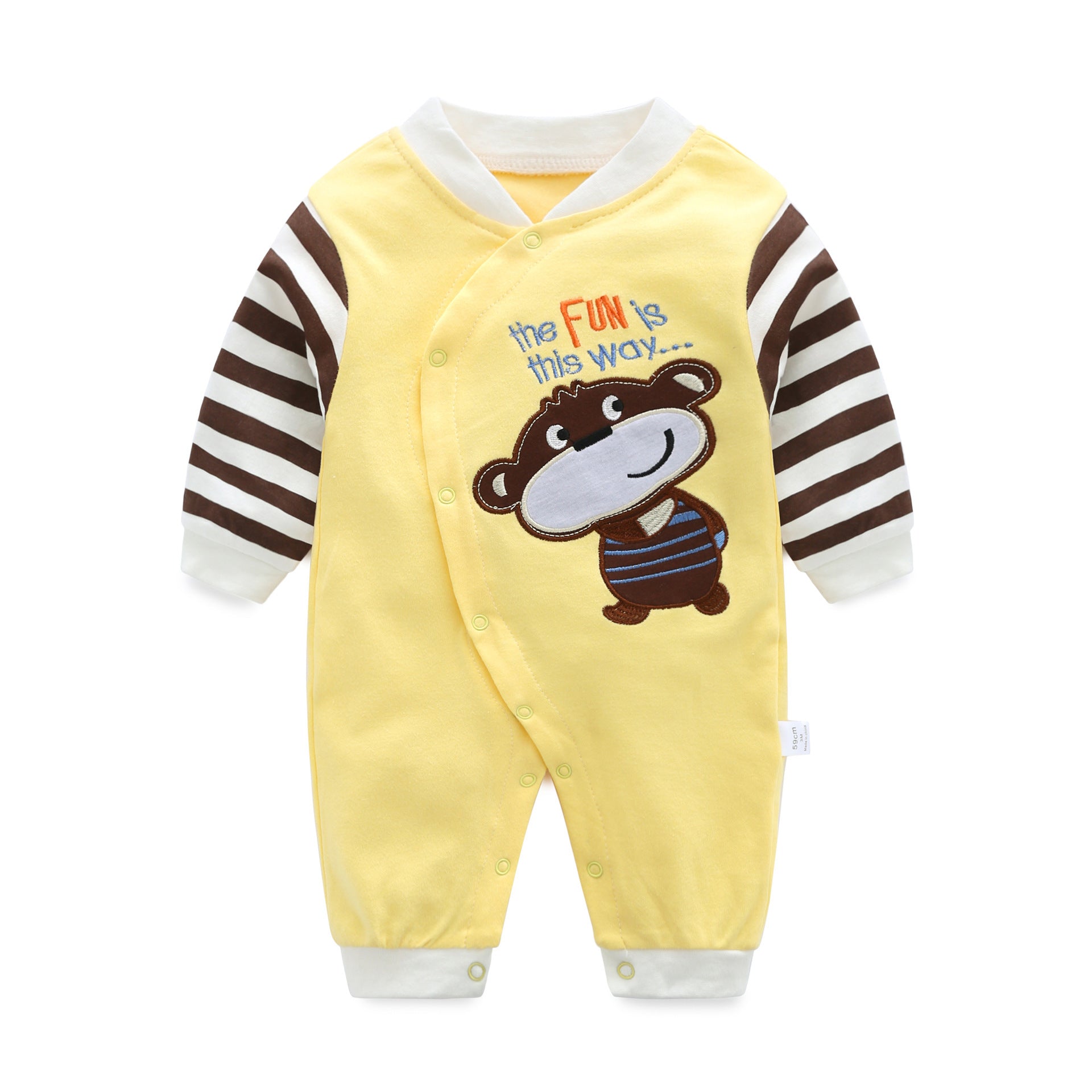 Baby onesie

Infant bodysuit

Cotton baby romper

Newborn one-piece

Unisex baby clothes

Baby shower gift idea

Snap closure onesie

Soft baby outfit