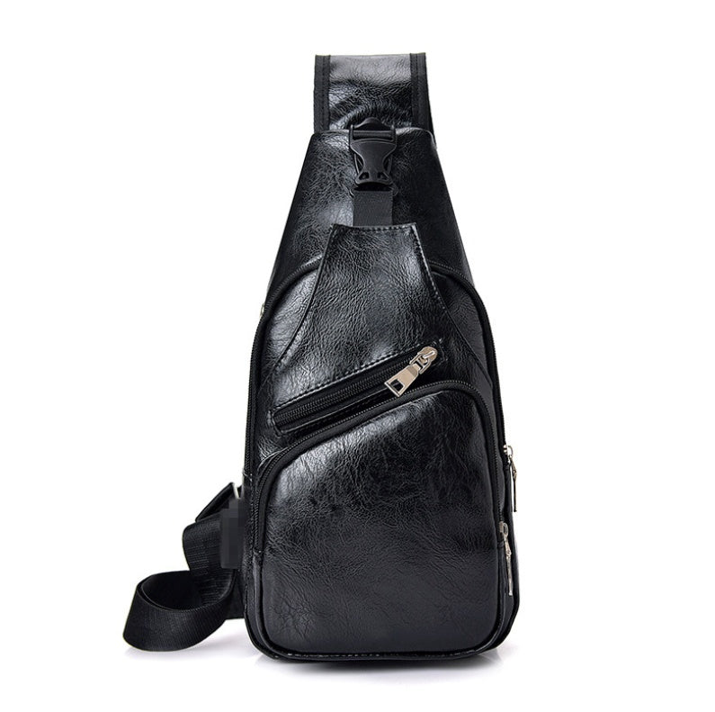 Male chest bag with USB port