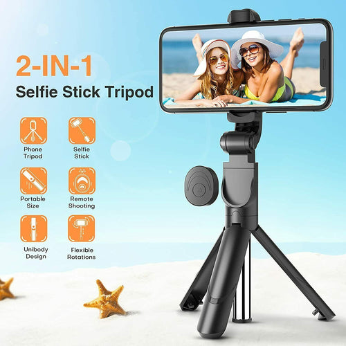 Bluetooth Selfie Stick & Tripod - Telescopic Monopod Phone Holder with Remote for Smartphones - FIFI LONDON