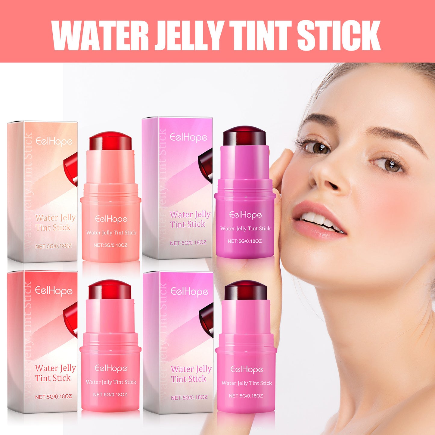 2-in-1 blush lip gloss stick
