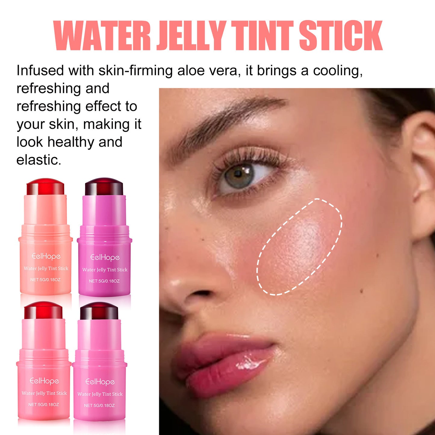 2-in-1 blush lip gloss stick