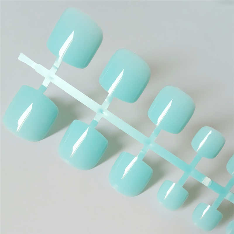Bright green toe nails

Acrylic press-on toe nails

Fake toe nails square shape

Neon pedicure nails

Reusable toe nail set