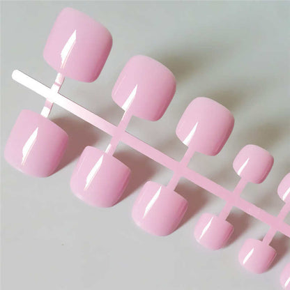 Acrylic press-on toe nail set