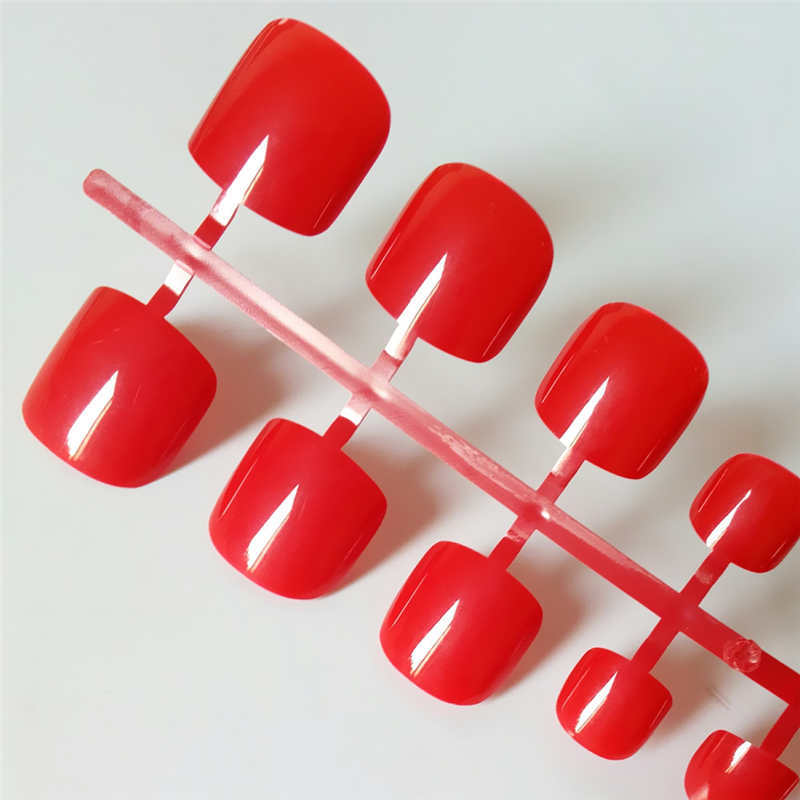 Acrylic press-on toe nail set