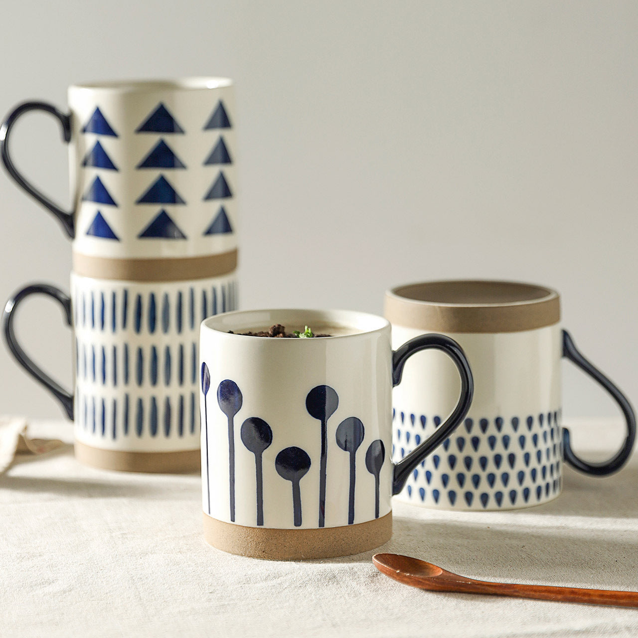 Artistic ceramic coffee cup