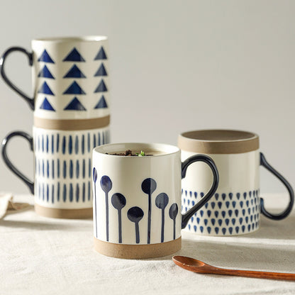 Artistic ceramic coffee cup