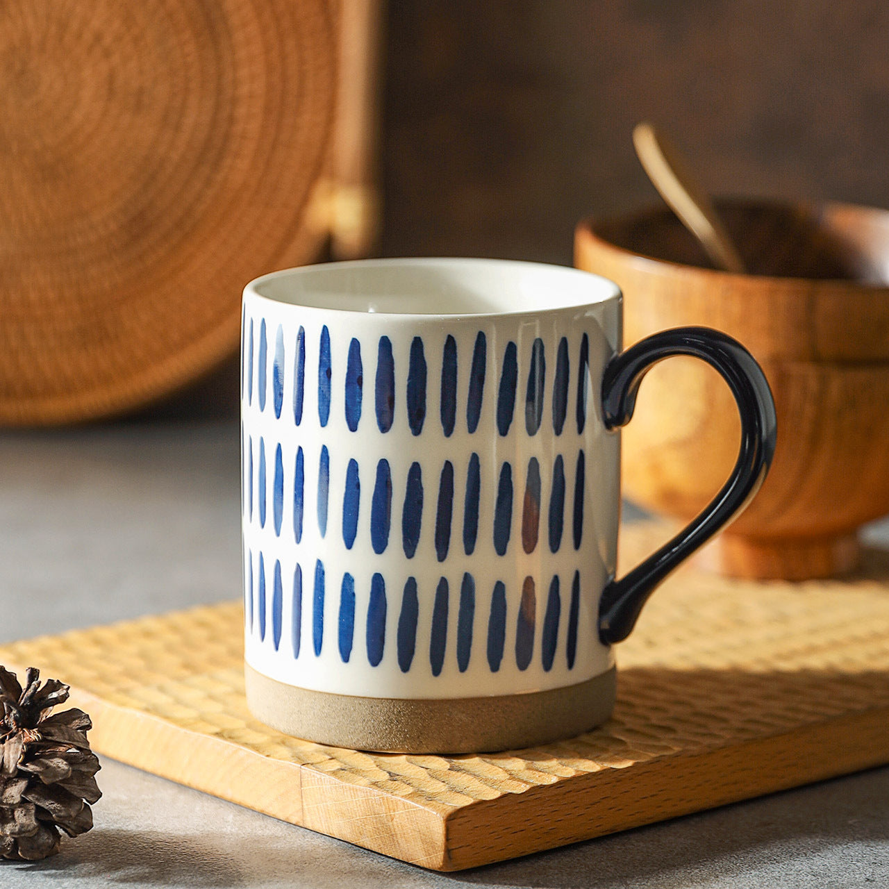 Artistic ceramic coffee cup