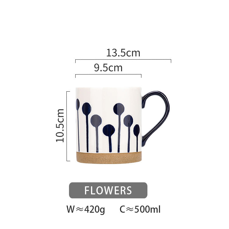 Artistic ceramic coffee cup