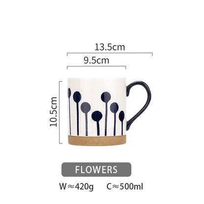 Artistic ceramic coffee cup