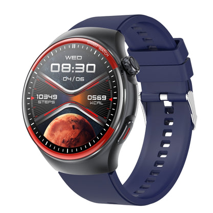 T82 1.43 inch Round Screen BT Call Smart Watch, Heart Rate / Blood Pressure / Blood Oxygen / Sleep / Blood Sugar / HRV / Metope / SOS, Silicone Black, Silicone Red, Silicone Blue, Leather Brown, Leather Black, Stainless Steel Black - FIFI LONDON