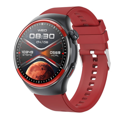 T82 1.43 inch Round Screen BT Call Smart Watch, Heart Rate / Blood Pressure / Blood Oxygen / Sleep / Blood Sugar / HRV / Metope / SOS, Silicone Black, Silicone Red, Silicone Blue, Leather Brown, Leather Black, Stainless Steel Black - FIFI LONDON