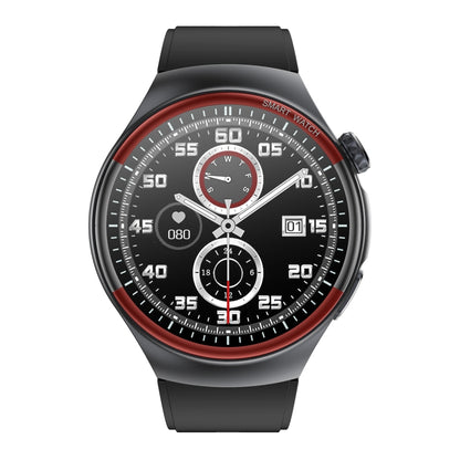 T82 1.43 inch Round Screen BT Call Smart Watch, Heart Rate / Blood Pressure / Blood Oxygen / Sleep / Blood Sugar / HRV / Metope / SOS, Silicone Black, Silicone Red, Silicone Blue, Leather Brown, Leather Black, Stainless Steel Black - FIFI LONDON