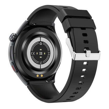 T82 1.43 inch Round Screen BT Call Smart Watch, Heart Rate / Blood Pressure / Blood Oxygen / Sleep / Blood Sugar / HRV / Metope / SOS, Silicone Black, Silicone Red, Silicone Blue, Leather Brown, Leather Black, Stainless Steel Black - FIFI LONDON