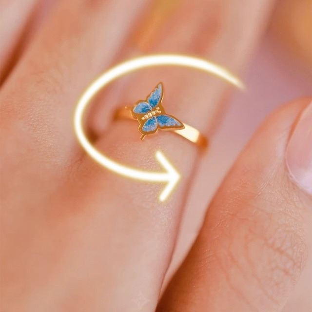 Women’s fidgeting and anxiety relief  finger spinner ring