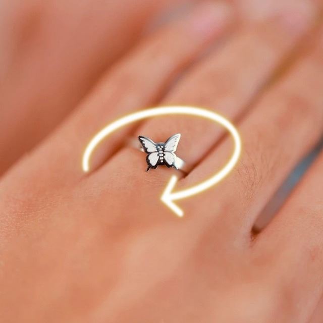 Women’s fidgeting and anxiety relief  finger spinner ring