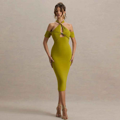 Sexy slim halter dress