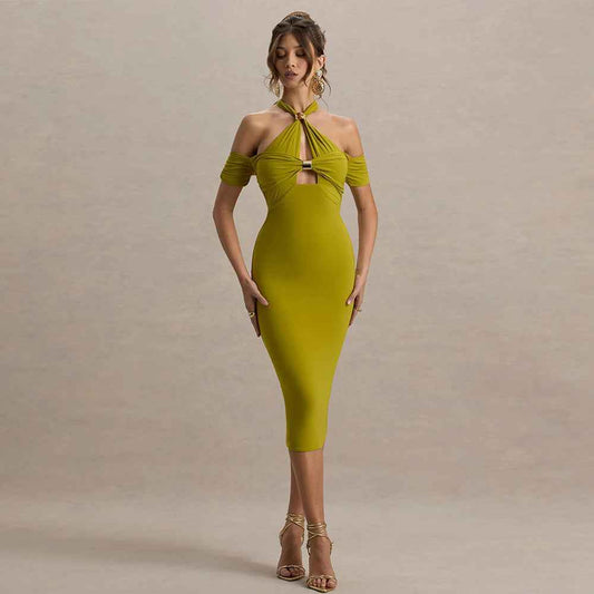 Sexy slim halter dress
