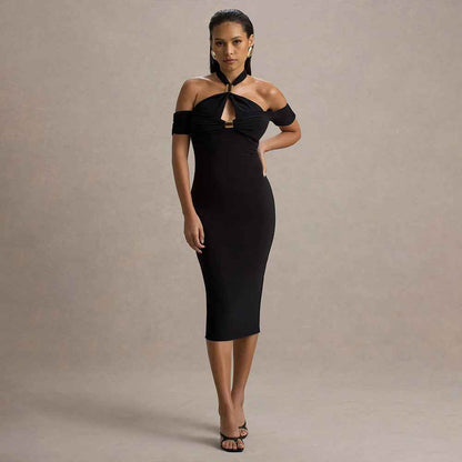 Sexy slim halter dress