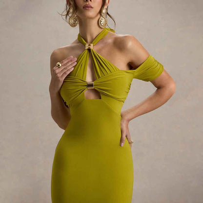 Sexy slim halter dress