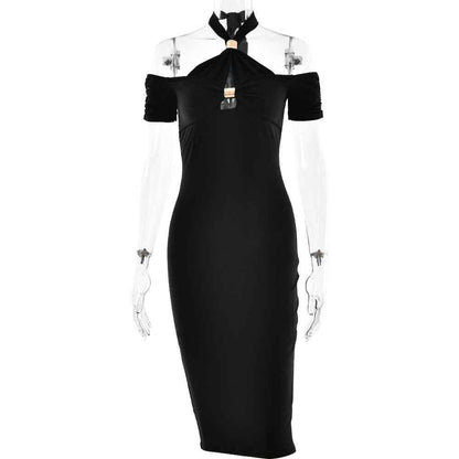 Sexy slim halter dress