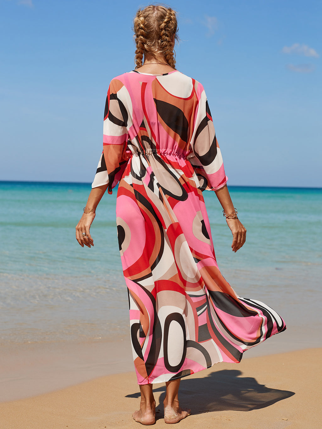 Coral print blouse

Oversized beach shirt

Shell pattern top

Sand color summer blouse

Resort wear women

Lightweight oversized blouse

Vacation-ready top

Coastal print fashion