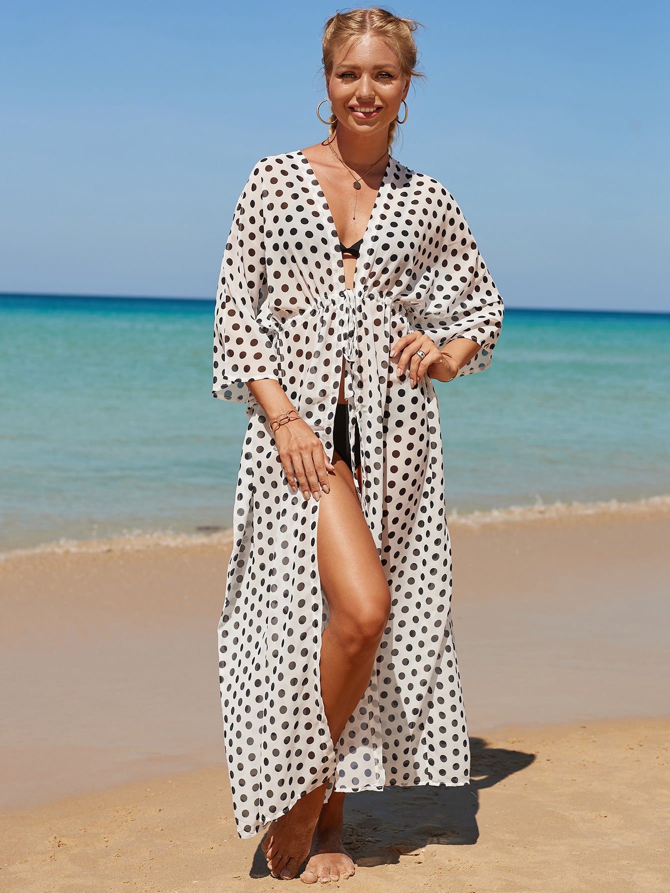 Beach style shell pattern blouse