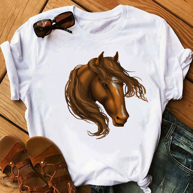 Printed casual women's tee