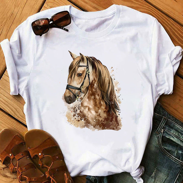 Printed casual women's tee