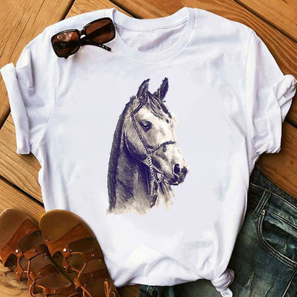 Printed casual women's tee