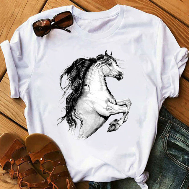 Printed casual women's tee
