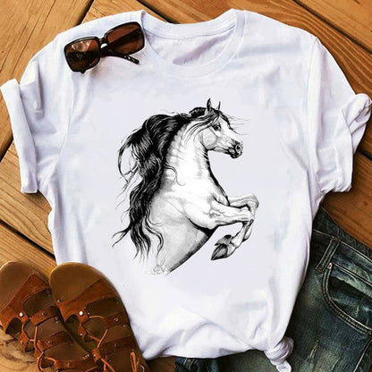Printed casual women's tee