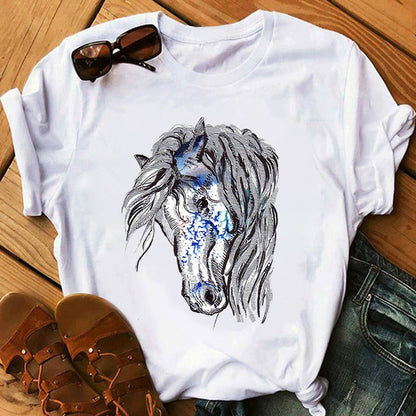 Printed casual women's tee