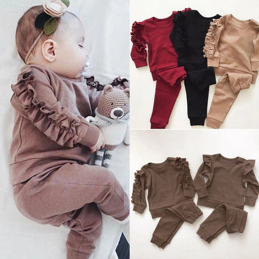 Newborn ruffle baby jumper