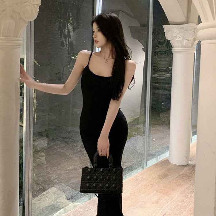 Sleek high-grade slip dress