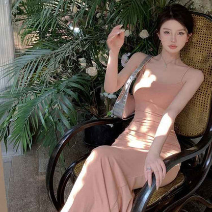 Sleek high-grade slip dress
