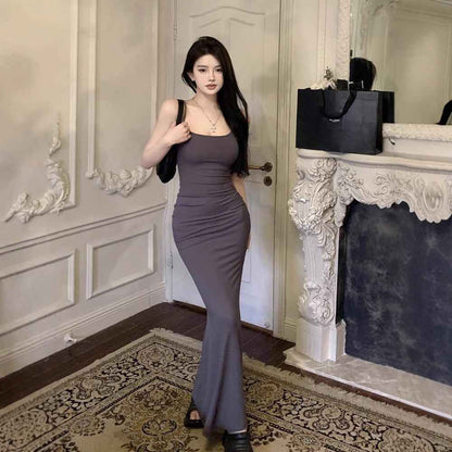 Sleek high-grade slip dress