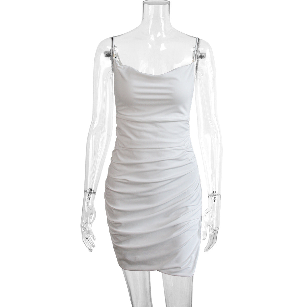 Elegant sling dress with slit