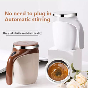Rechargeable Model Automatic Stirring Cup Coffee Cup High Value Electric Stirring Cup Lazy Milkshake Rotating Magnetic Water Cup - FIFI LONDON