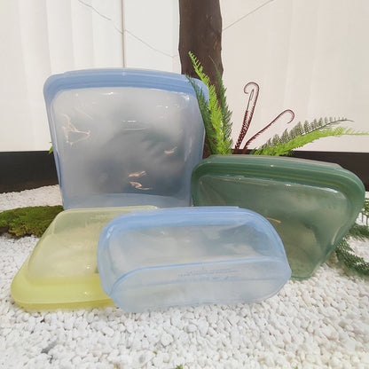 Reusable silicone storage bag