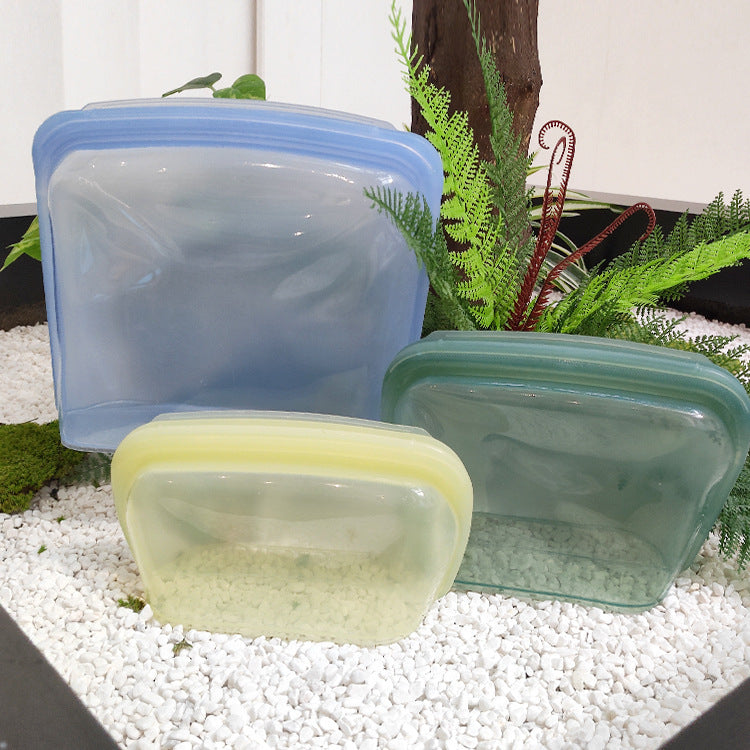Reusable silicone storage bag